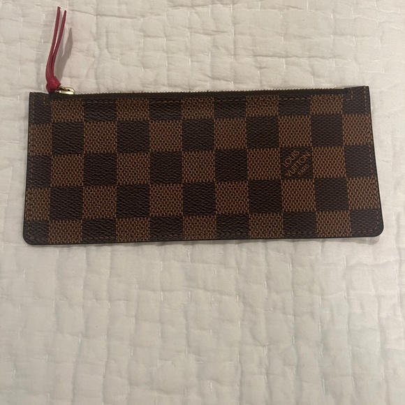 NIB Louis Vuitton Damier Ebene Felicie Chain Wallet Zippered Insert - Picture 1 of 4